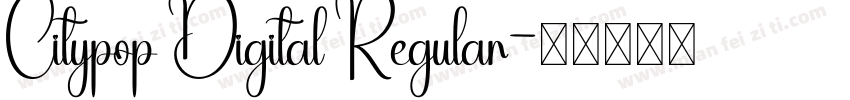 Citypop Digital Regular字体转换